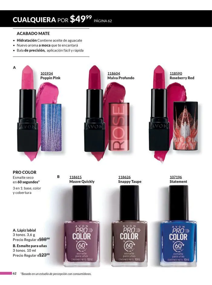 Catálogo de Avon COSMÉTICOS C09 17 de abril al 22 de mayo 2024 - Pagina 62
