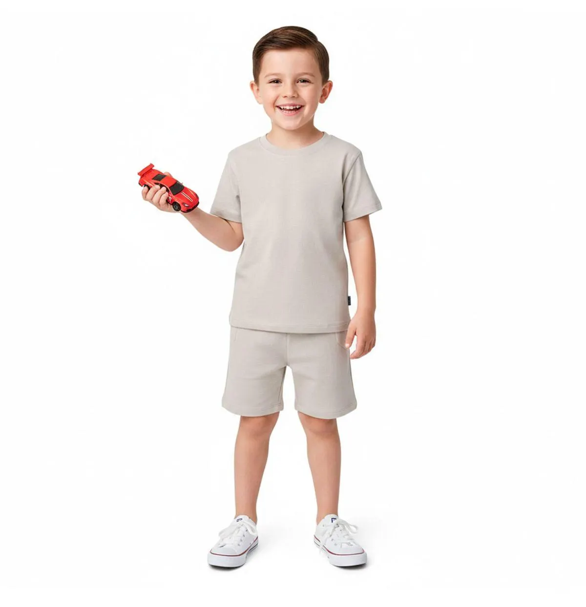 Conjunto De Short Estivaneli Con Playera Liso Para Niños IHFB-7331