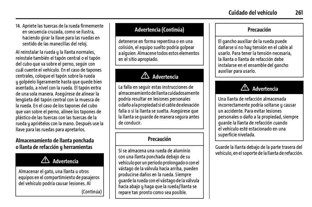 Catálogo de BrightDrop 400 Y BrightDrop 600 Manual del propietario 22 de enero al 31 de diciembre 2025 - Pagina 262