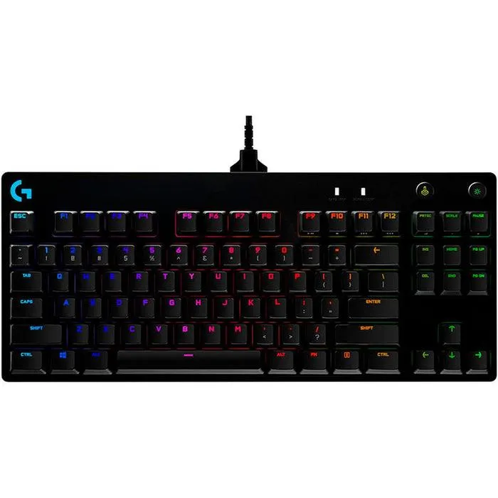 Teclado Gamer LOGITECH PRO RGB Lightsync Mecanico Switch GX Blue Ingles 920-009388