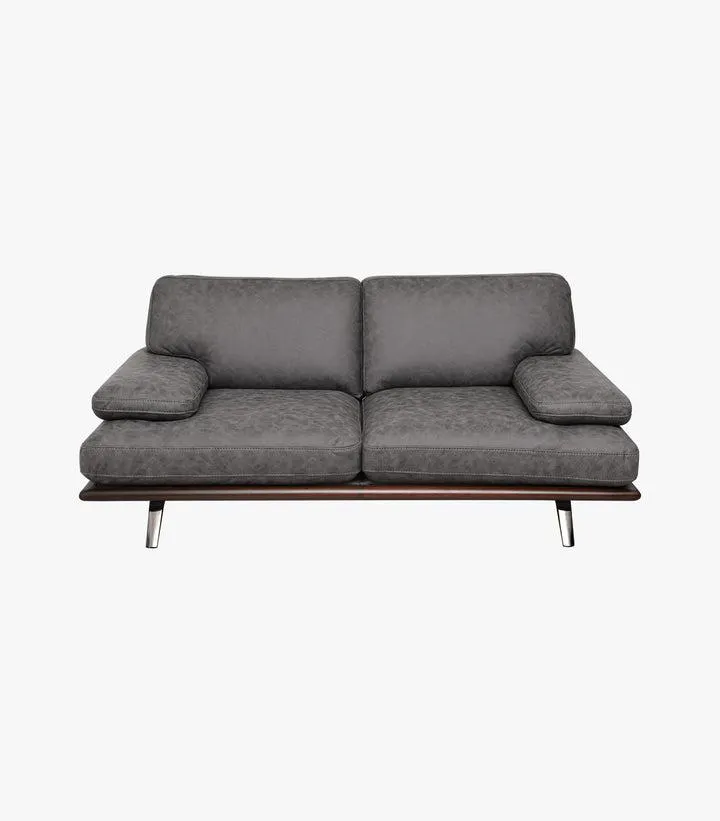 Love Seat Kelce de vinipiel color gris