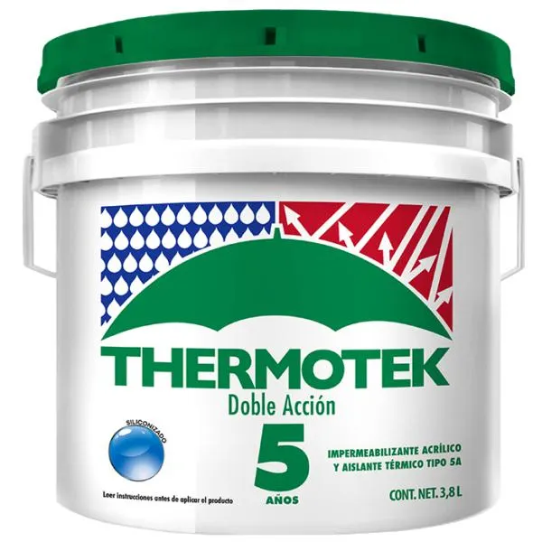Impermeabilizante Doble Acción 5 Años Blanco – Galón 3.8 lts – Thermotek 101002