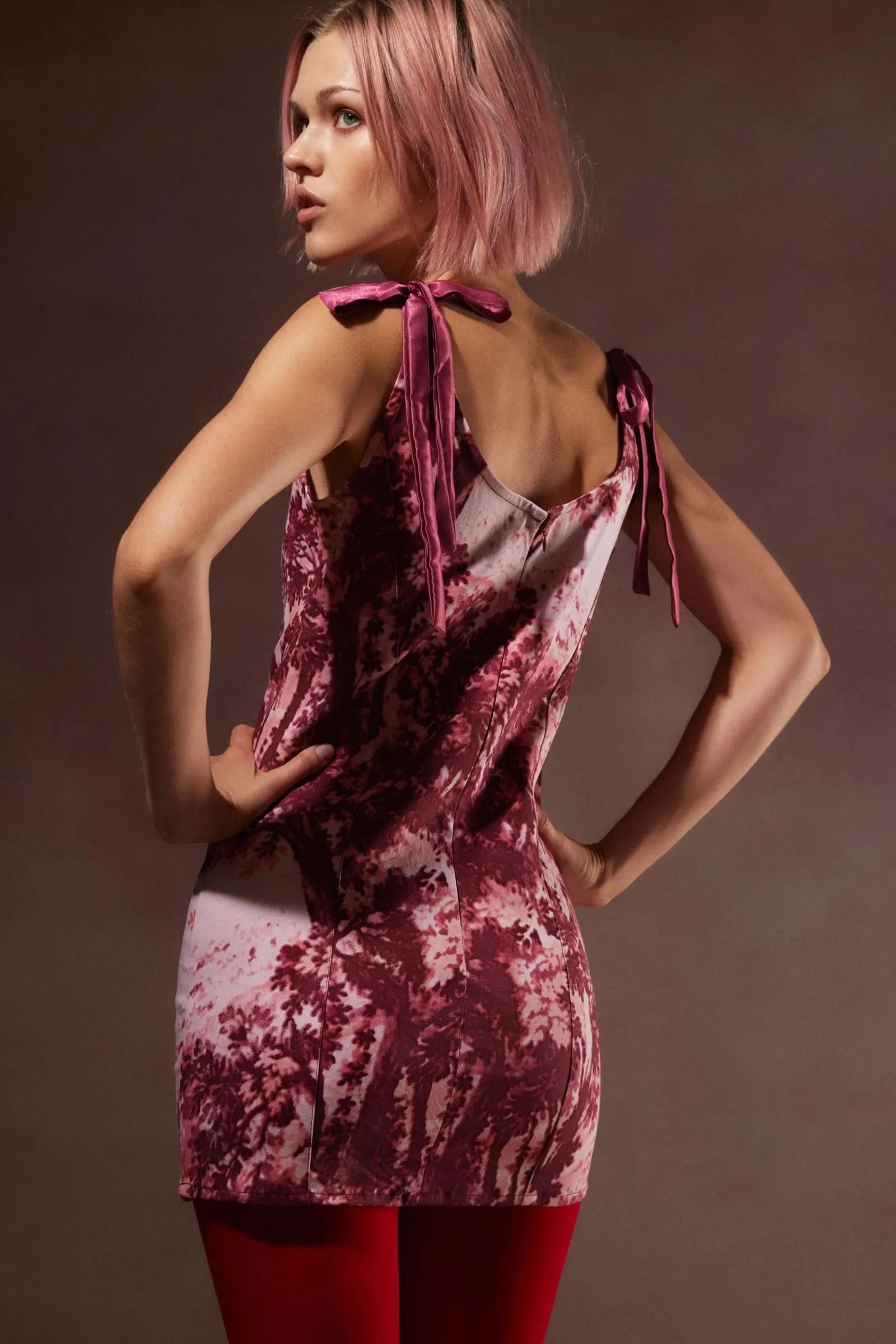 Motel Jajken Printed Mini Dress