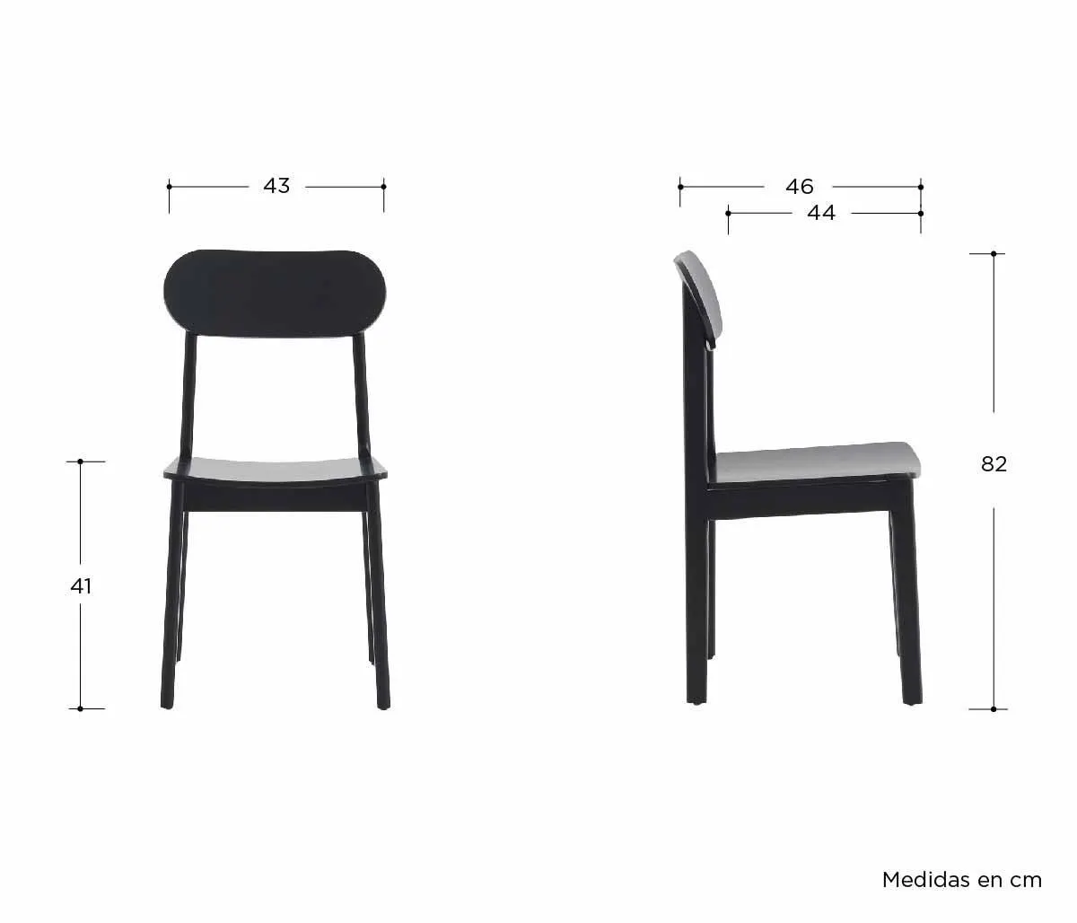 Silla Bautista - Negro