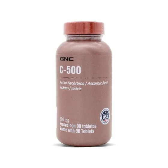 C-500 Vitamina C 500 mg GNC 90 Tabletas