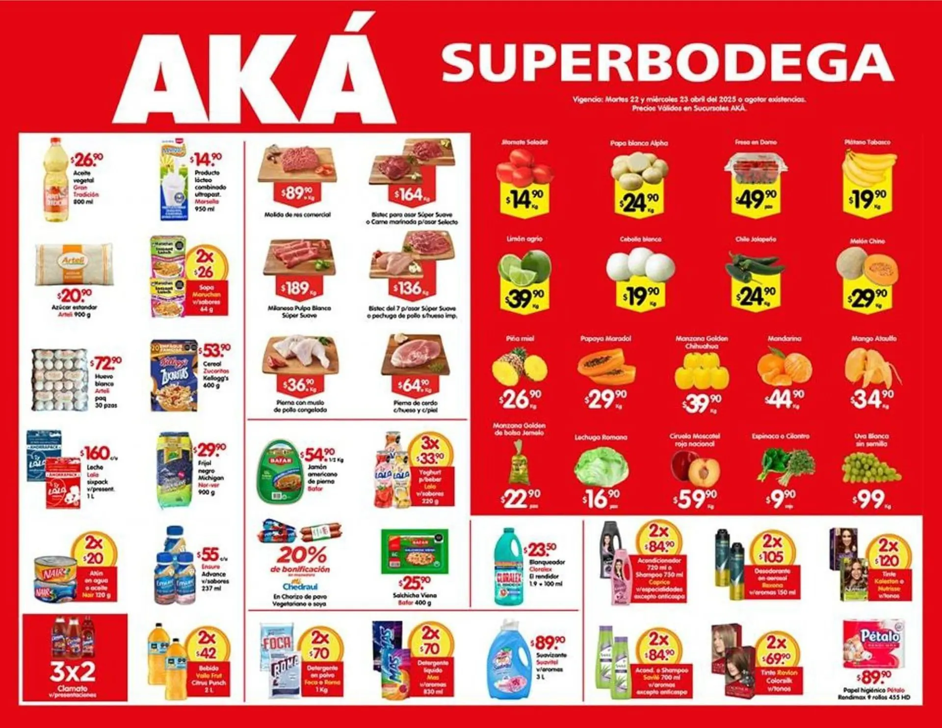 Catálogo de Catálogo AKÁ Superbodega 22 de abril al 23 de abril 2025 - Pagina 1
