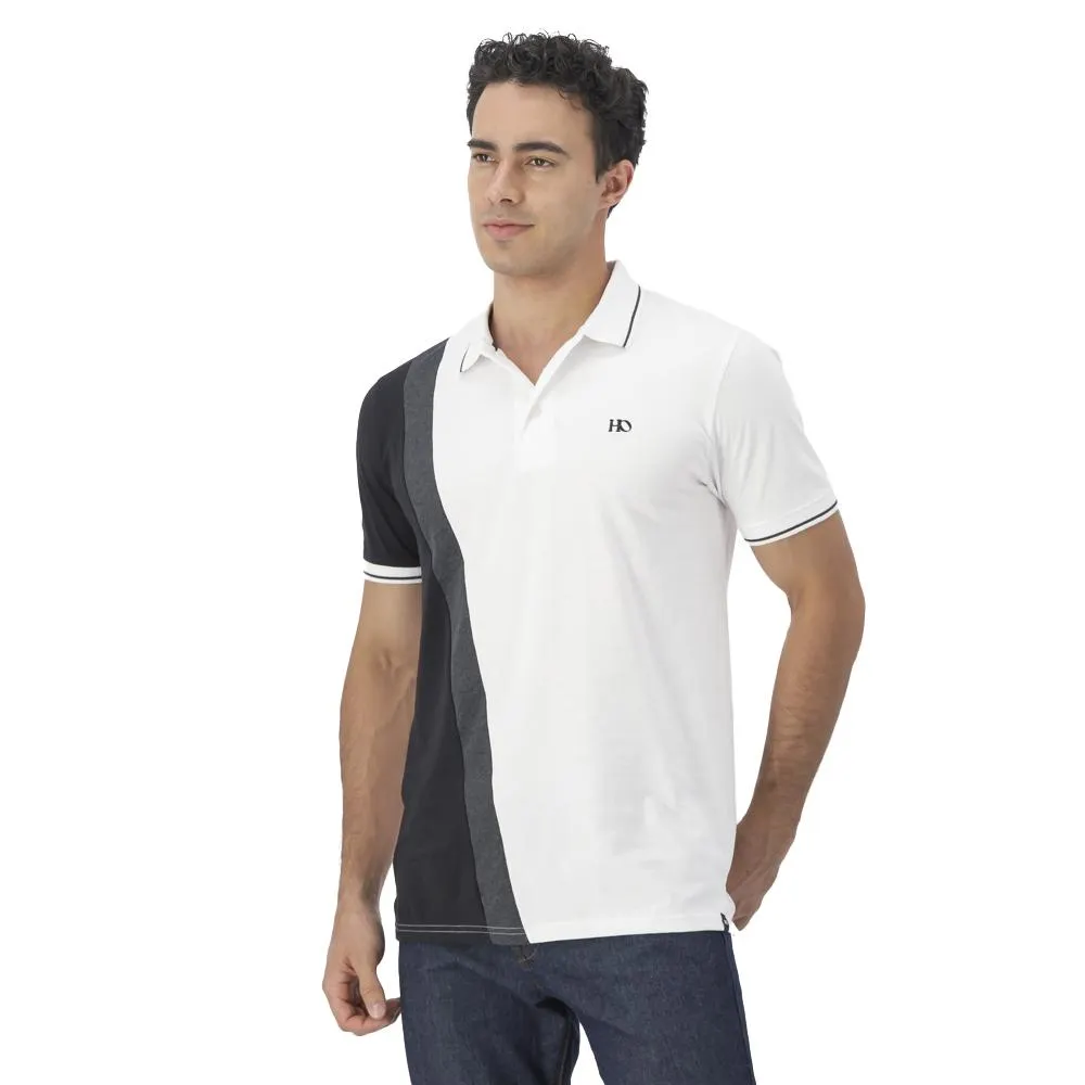 Playera Tipo Polo Hummo Hombre Diagonal En Contraste
