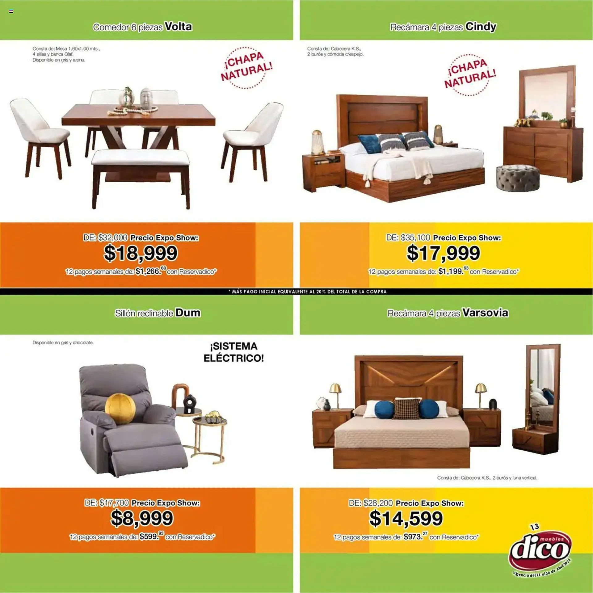 Catálogo de Catálogo Muebles Dico 16 de abril al 30 de abril 2025 - Pagina 13