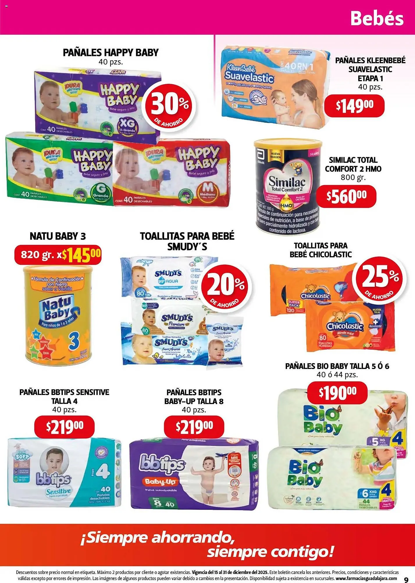 Catálogo de Folleto Farmacias Guadalajara 15 de diciembre al 31 de diciembre 2025 - Pagina 9