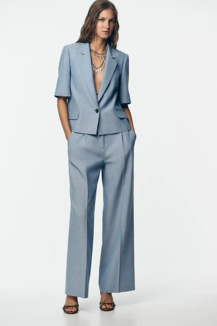 BLAZER MANGA CORTA CROPPED