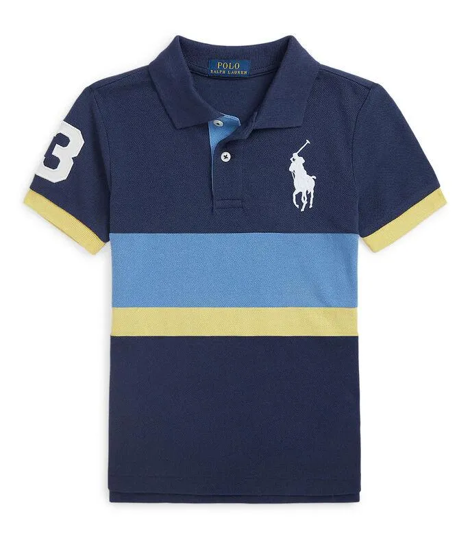 Playera tipo Polo de malla de algodón Big Pony Niño