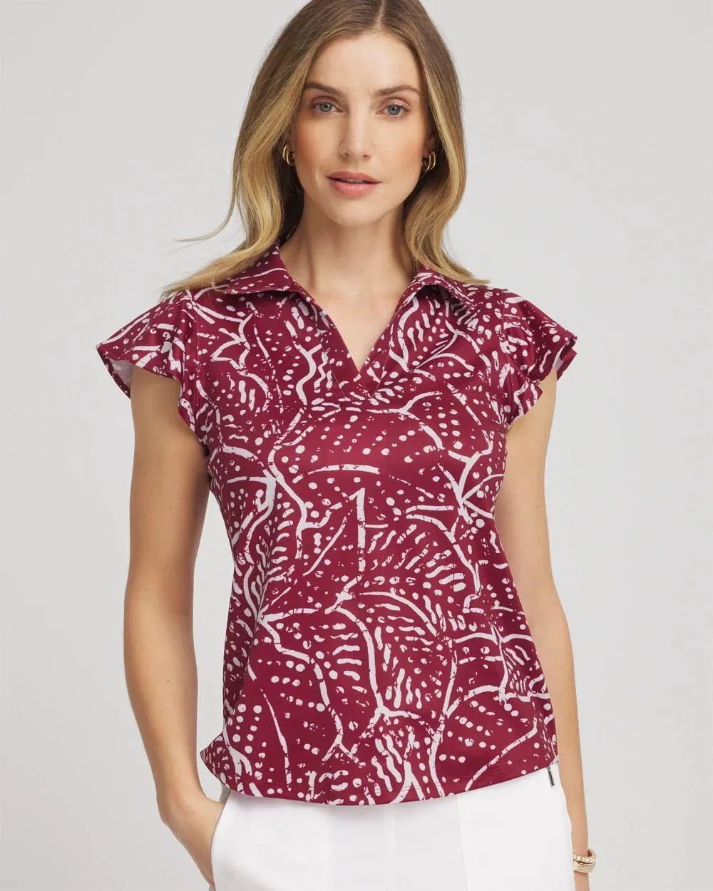 Zenergy ® UPF Knit Printed Polo Top