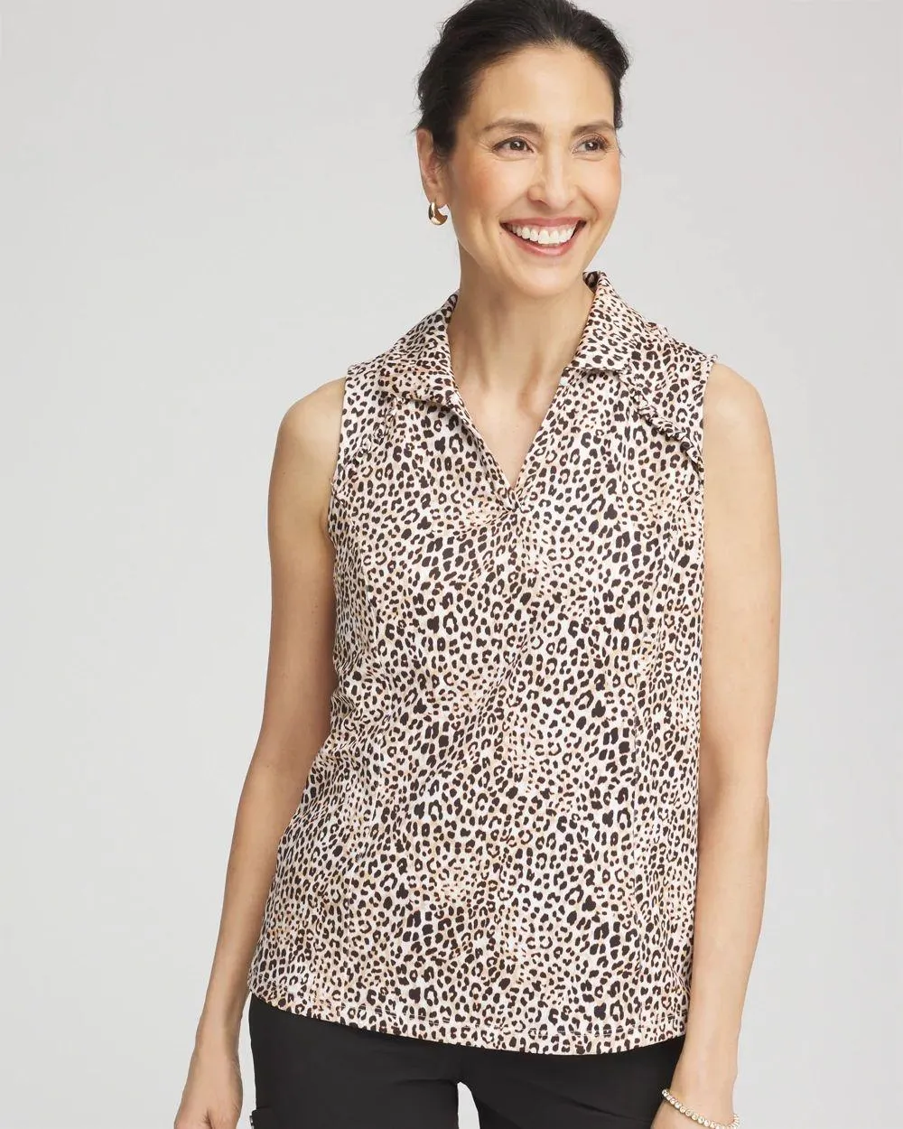 Zenergy ® UPF Sleeveless Ruffle Polo