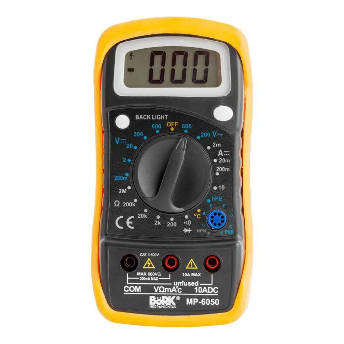 Multímetro digital con alarma y probador de frecuencia