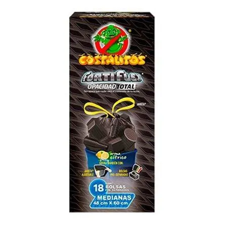 Bolsas para Basura Medianas Costalitos Opacidad Total 18 pzas
