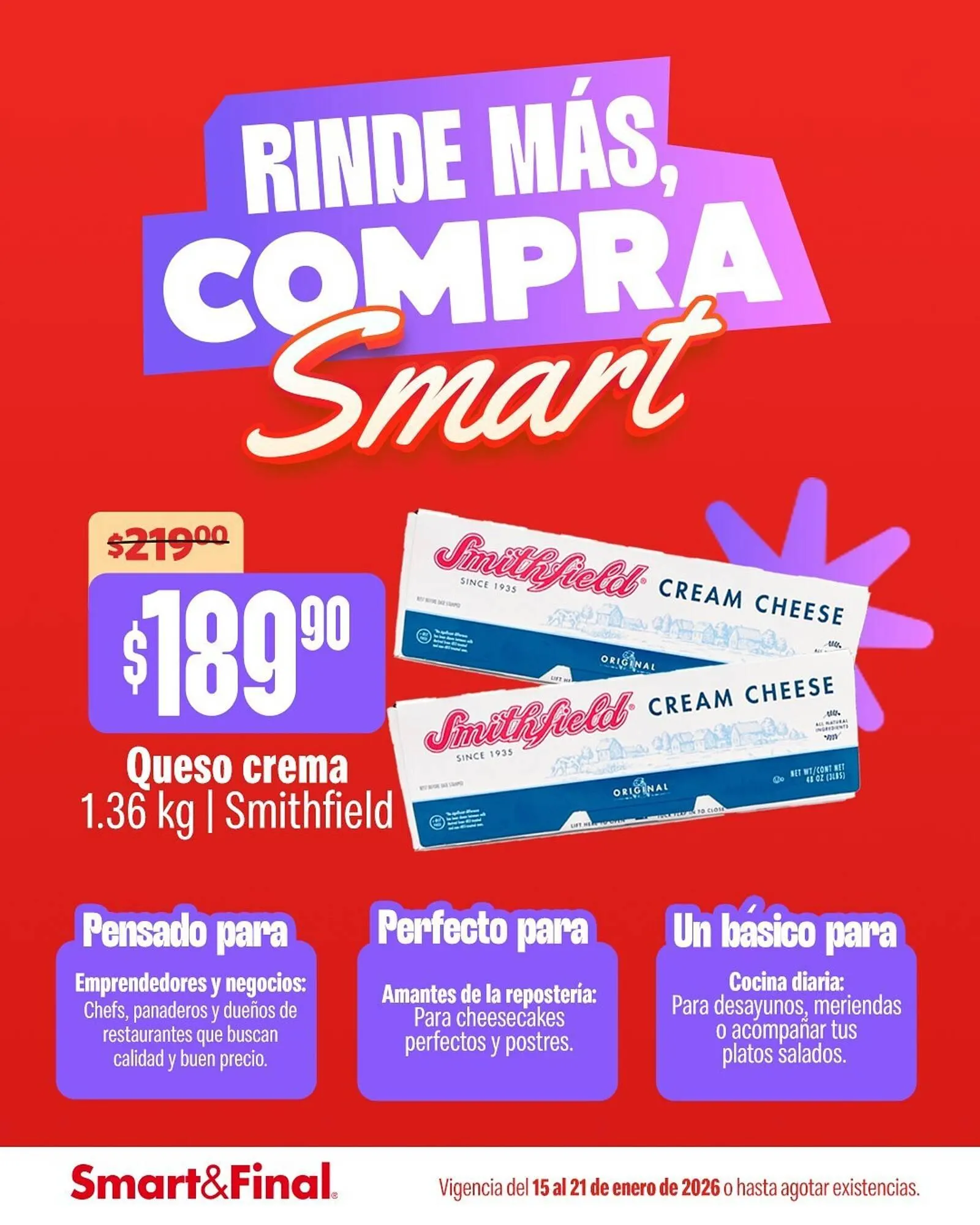 Catálogo de Catálogo Smart & Final 15 de enero al 21 de enero 2026 - Pagina 1