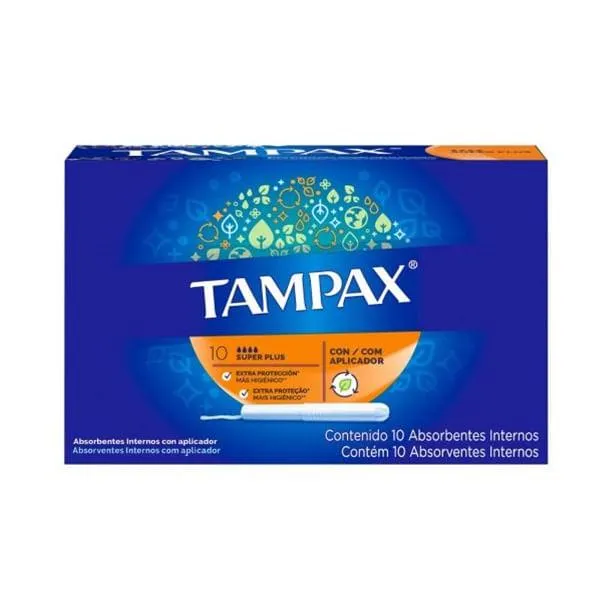 Tampones Tampax super plus con 10 piezas