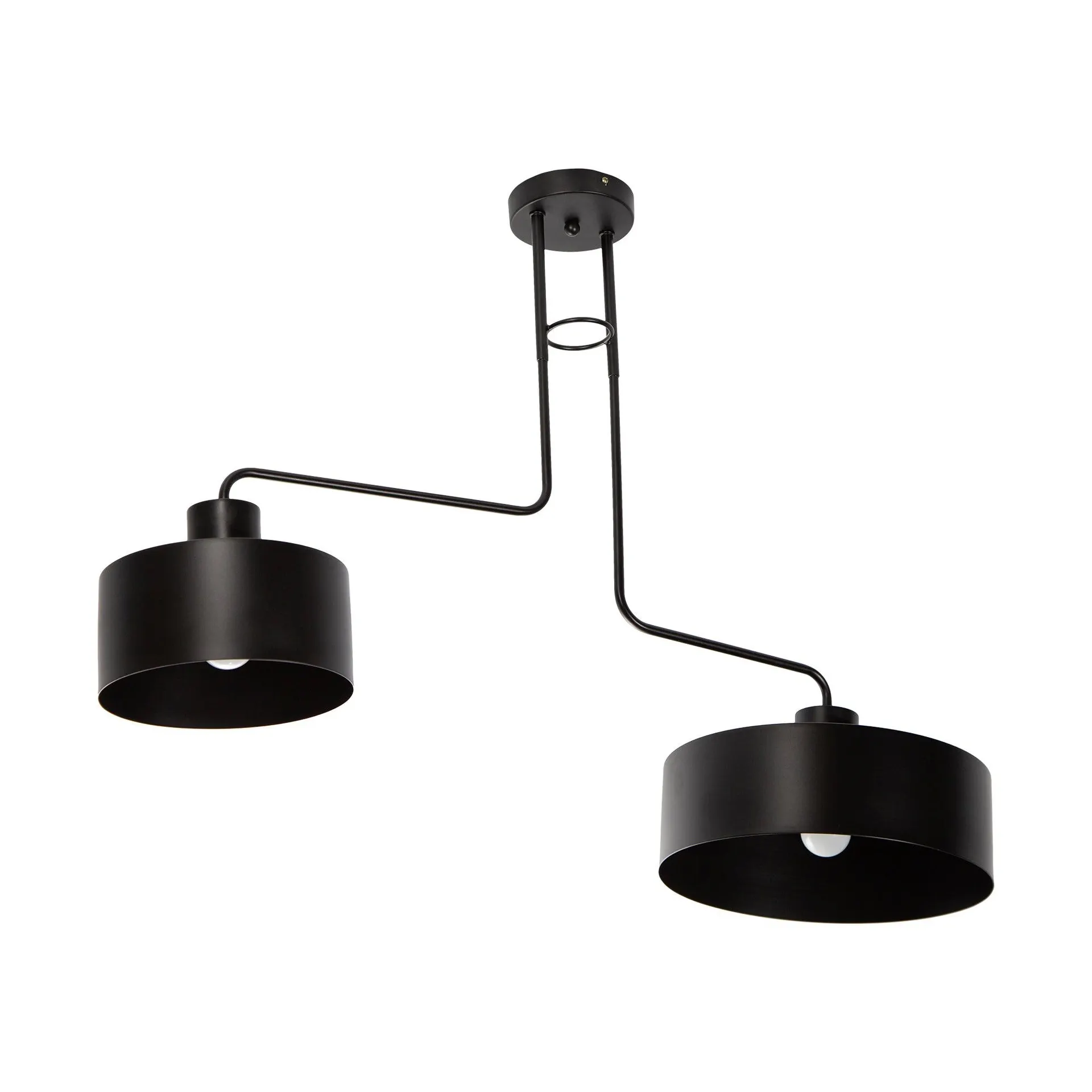Lámpara de Techo Dark Decor Negro E27 40w 2 Luces
