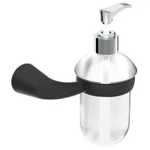 DISPENSADOR DE JABON KORAL MATE BLACK CORONA (KR6105551)