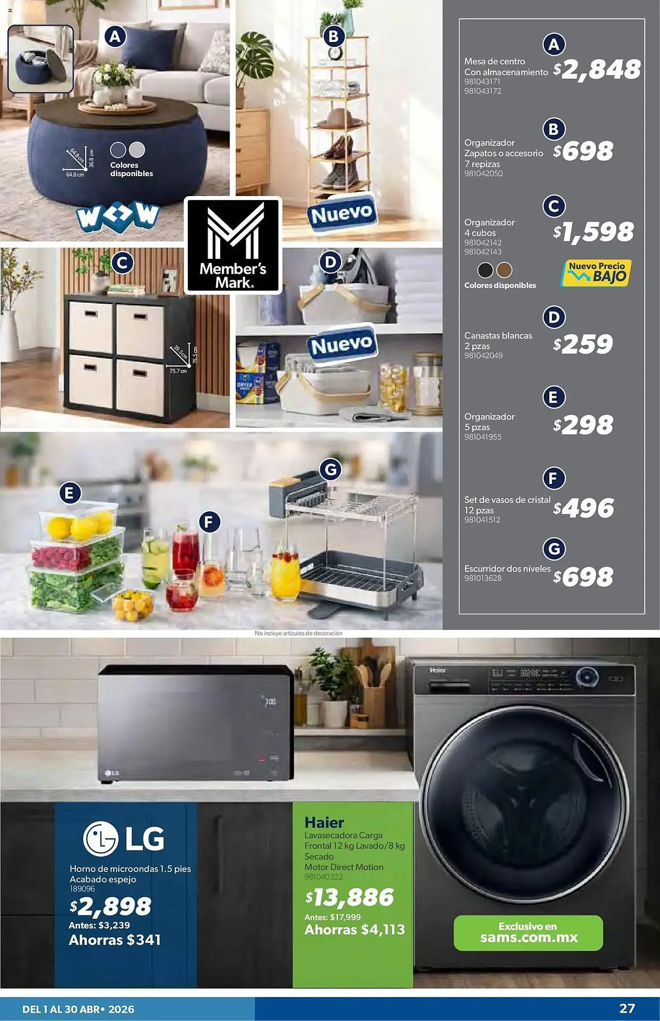 Catálogo de Catálogo Sam's Club 1 de abril al 1 de mayo 2026 - Pagina 27