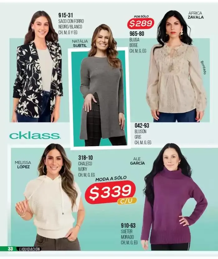 Catálogo de Catálogo Cklass Liquidación Ropa 2025 México 31 de marzo al 31 de agosto 2025 - Pagina 34