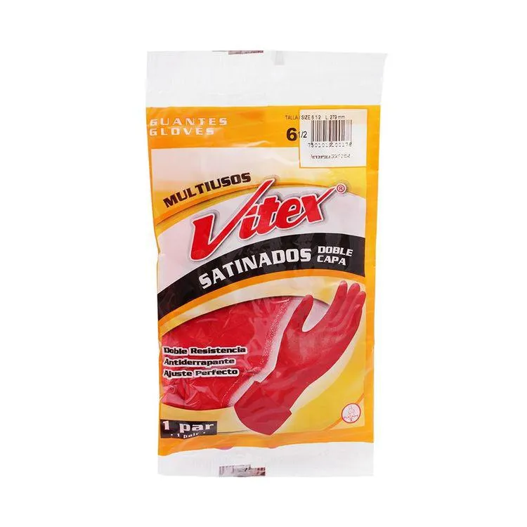 Guantes Vitex Multiusos Rojo #6.5 Par - Vitex - 1 pieza