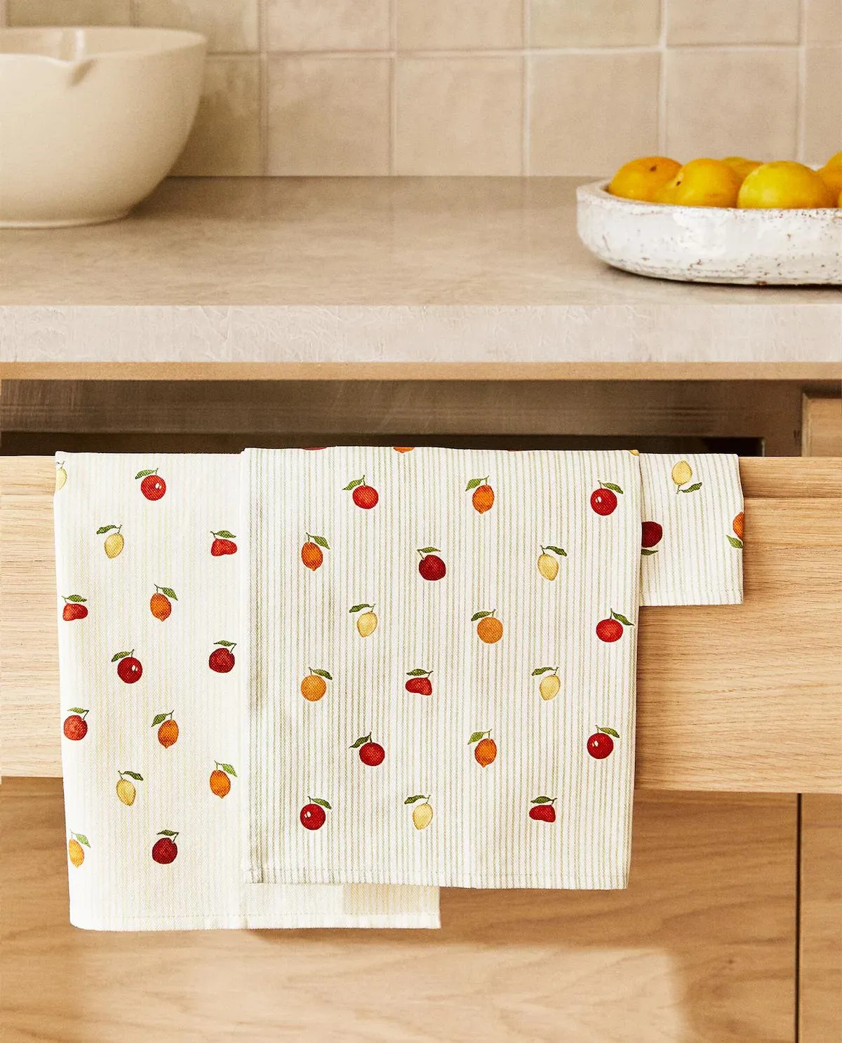 PAÑO ALGODÓN ESTAMPADO FRUTAS (PACK DE 2)