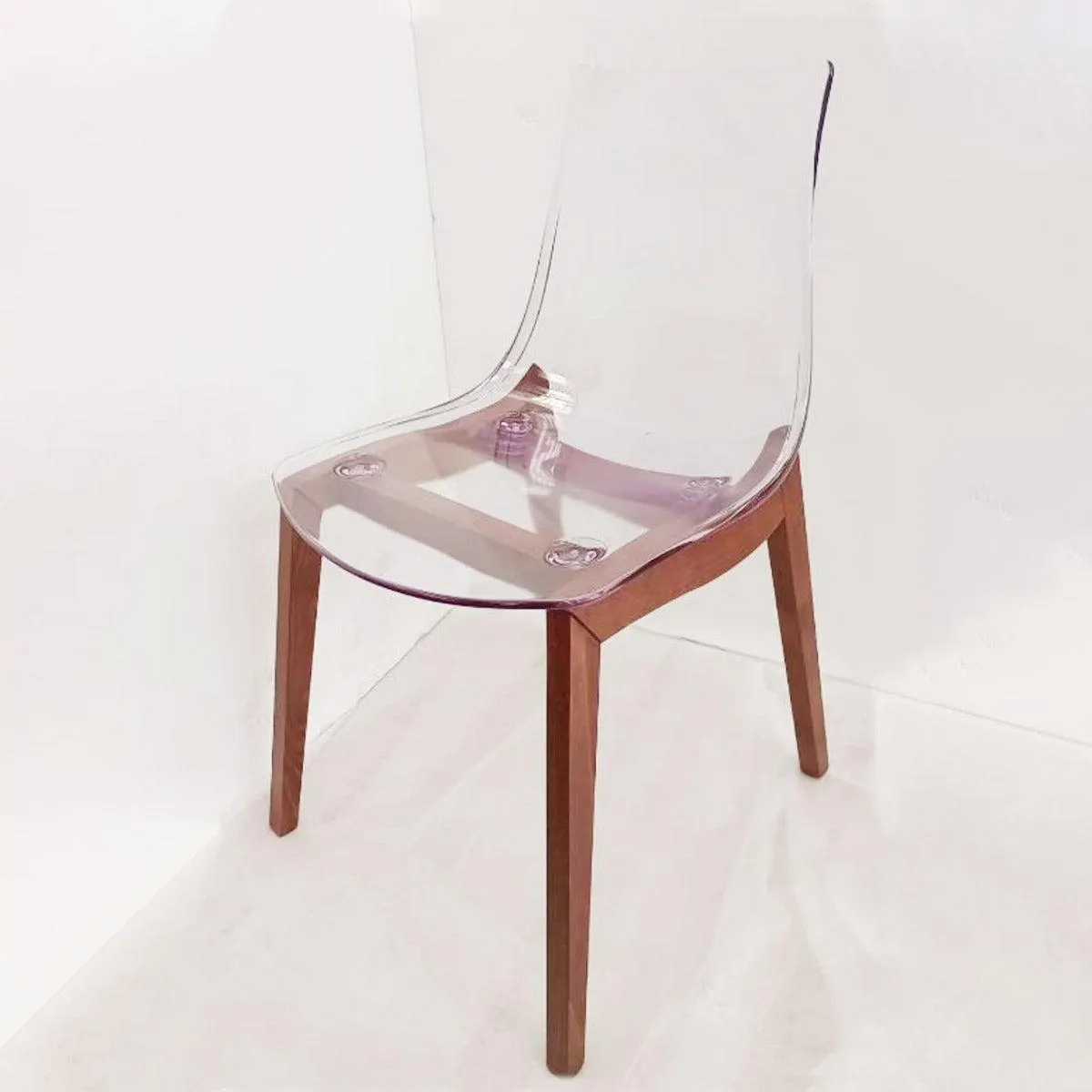 set de 2 sillas led transparente