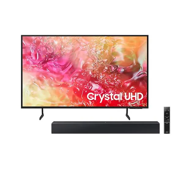Combo Pantalla Samsung 50'' 4K DU7010 + Barra de Sonido 2.0 HW-C400
