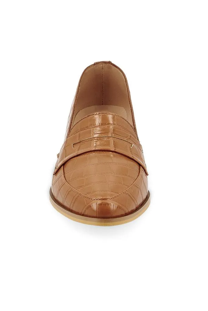 029340 Zapato Casual Color Camel Con Textura A Cuadros