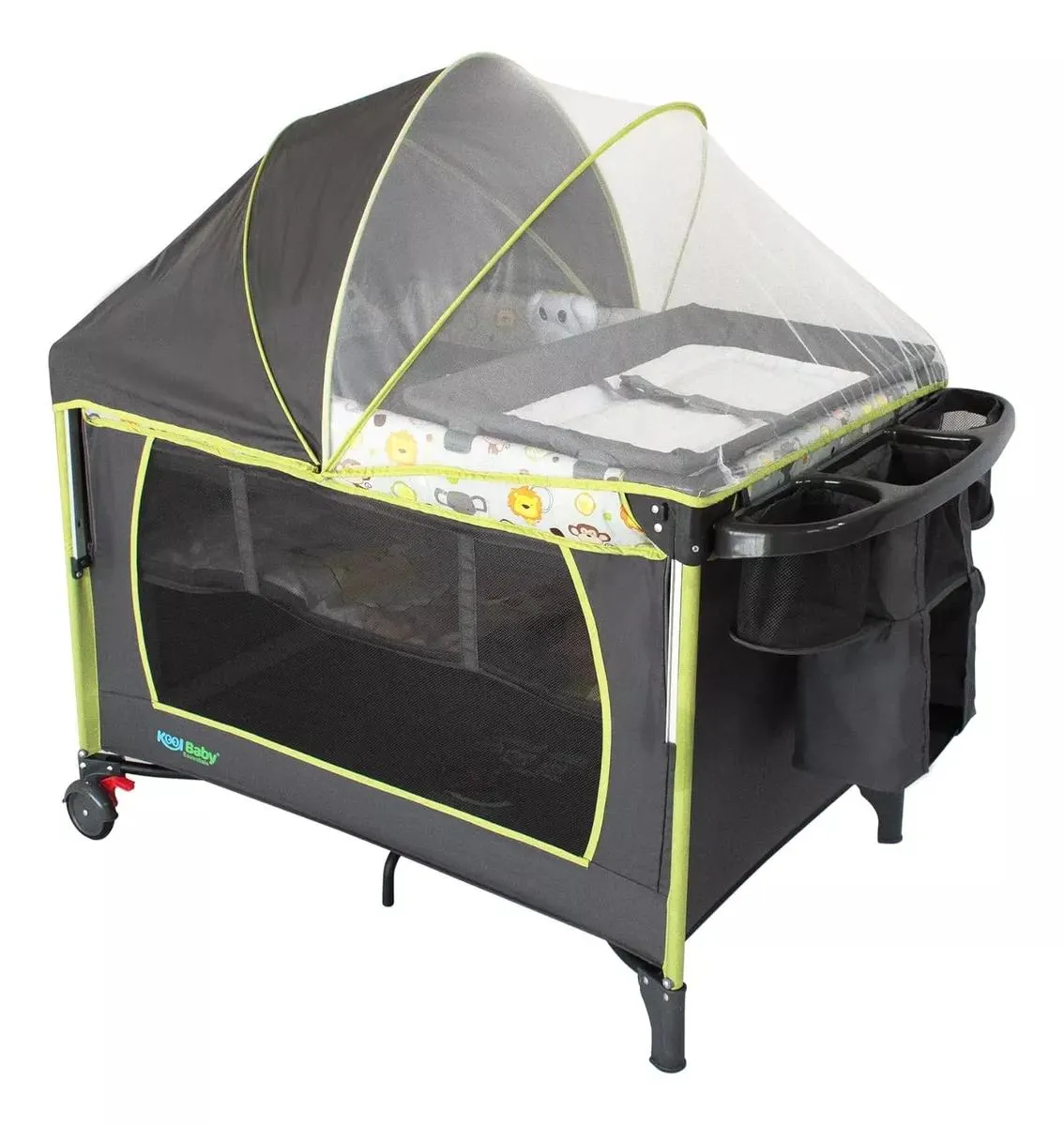 Cuna de Viaje CORRAL COLECHO Verde/Gris
