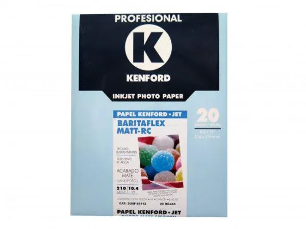 Papel KENFORD-JET 8.5X11 20H Barita Flex Matt-RC