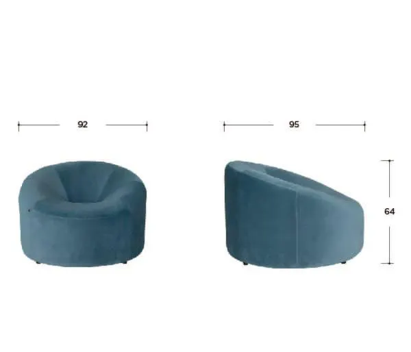 Sillón Augusto - Gris oscuro