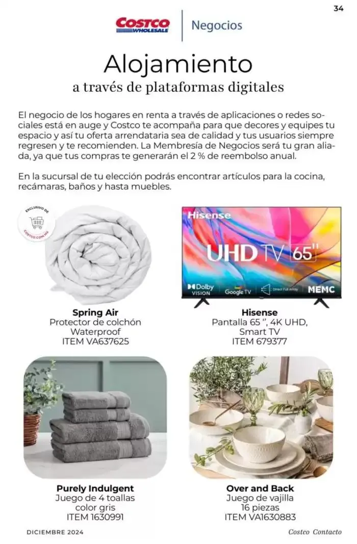 Catálogo de Costco Contacto 10 de diciembre al 31 de diciembre 2024 - Pagina 74