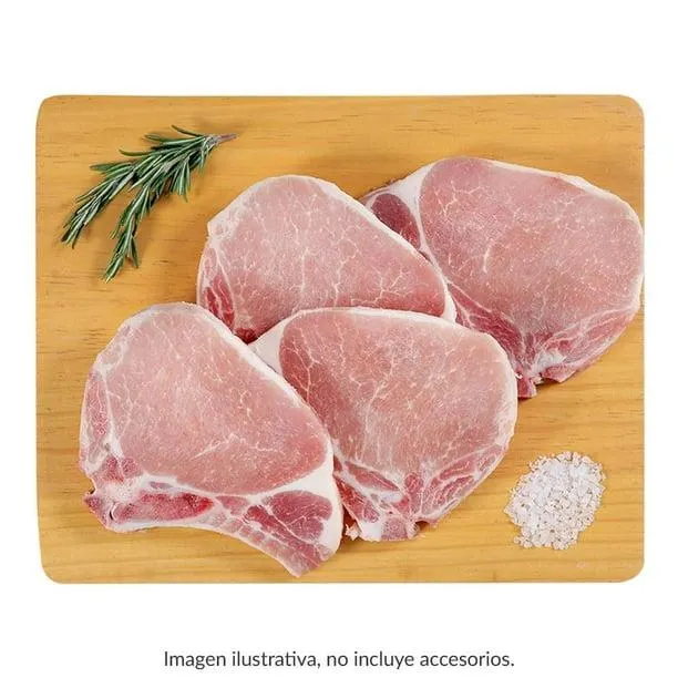 Chuleta natural de cerdo peso aprox por charola 600 g