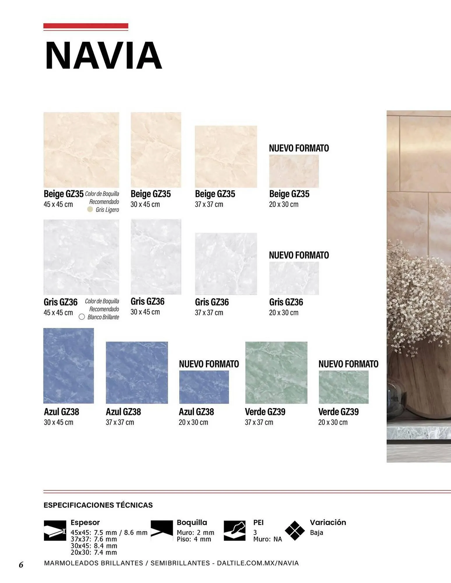 Catálogo de Catálogo Daltile 1 de enero al 31 de diciembre 2024 - Pagina 6