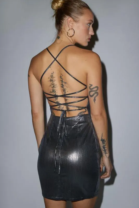 Daisy Street Metallic Cami Mini Dress