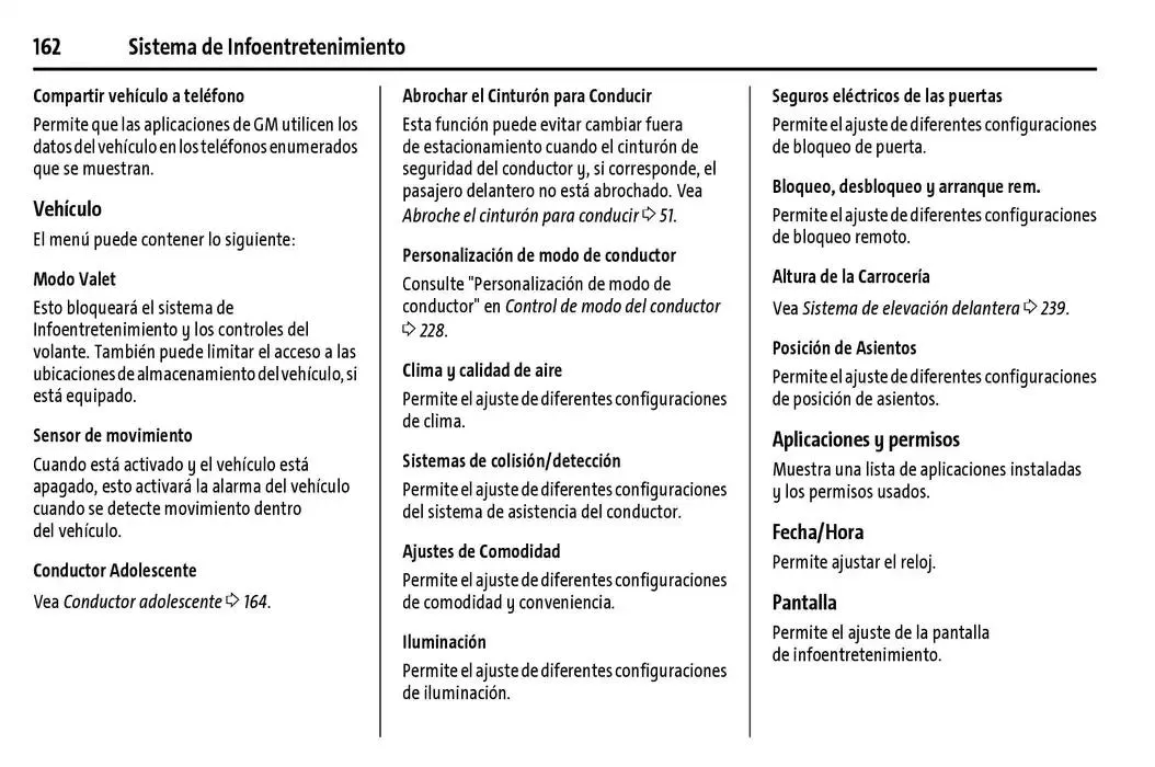 Catálogo de Chevrolet Corvette Stingray Manual del propietario 22 de enero al 31 de diciembre 2025 - Pagina 163