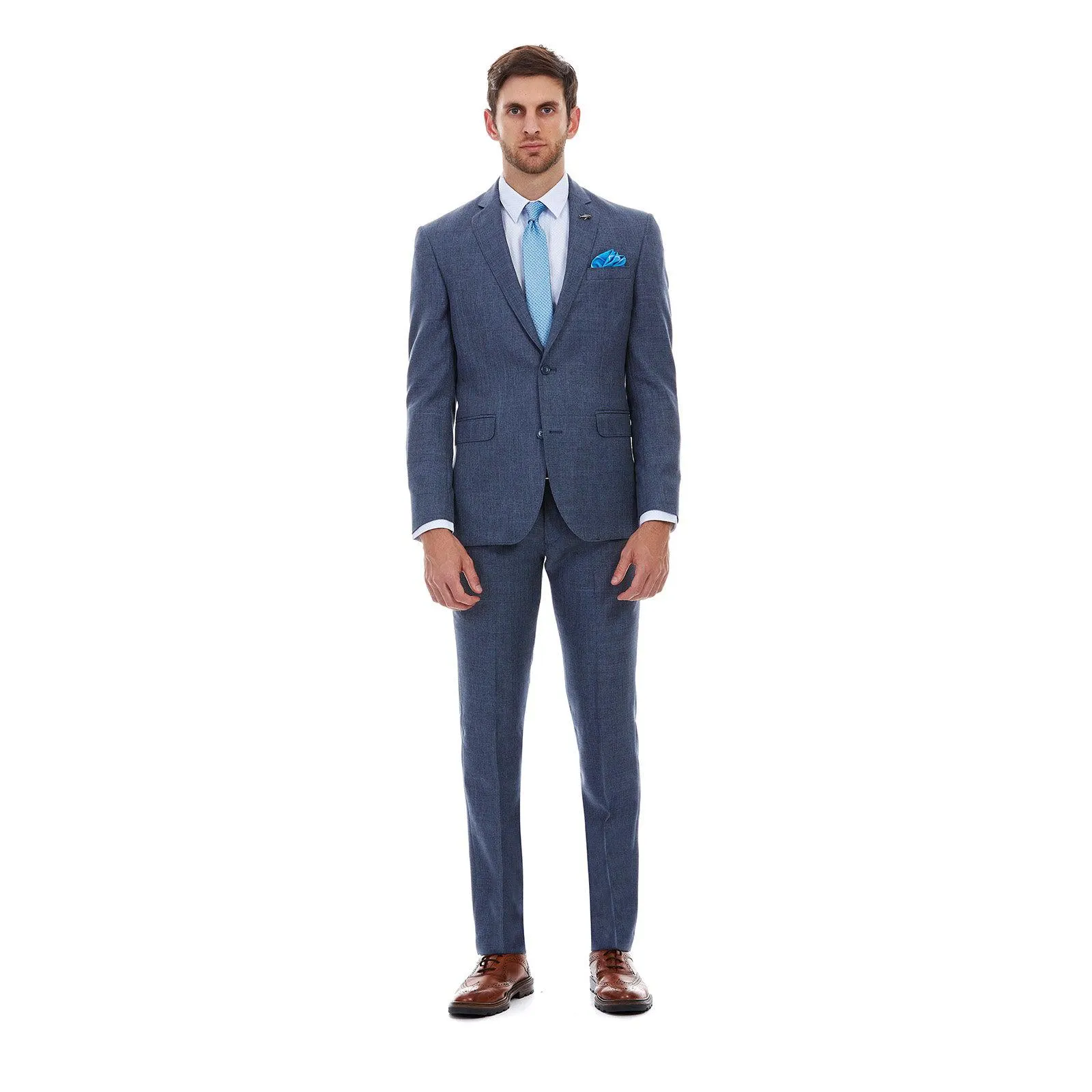 Traje Recto Dos Botones | Azul | Slim Fit