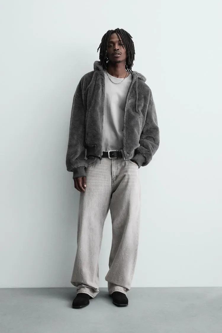 CHAMARRA BOMBER REVERSIBLE EFECTO PIEL