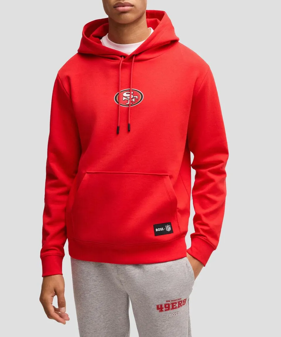 Sudadera Boss x NFL en interlock con capucha y detalle especial de la marca Hombre