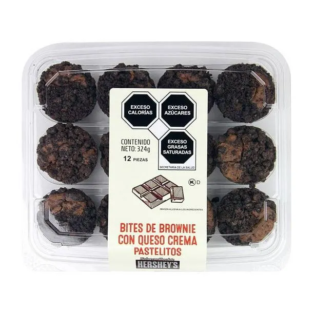 Bites de brownie Hershey´s con queso crema 12 pzas
