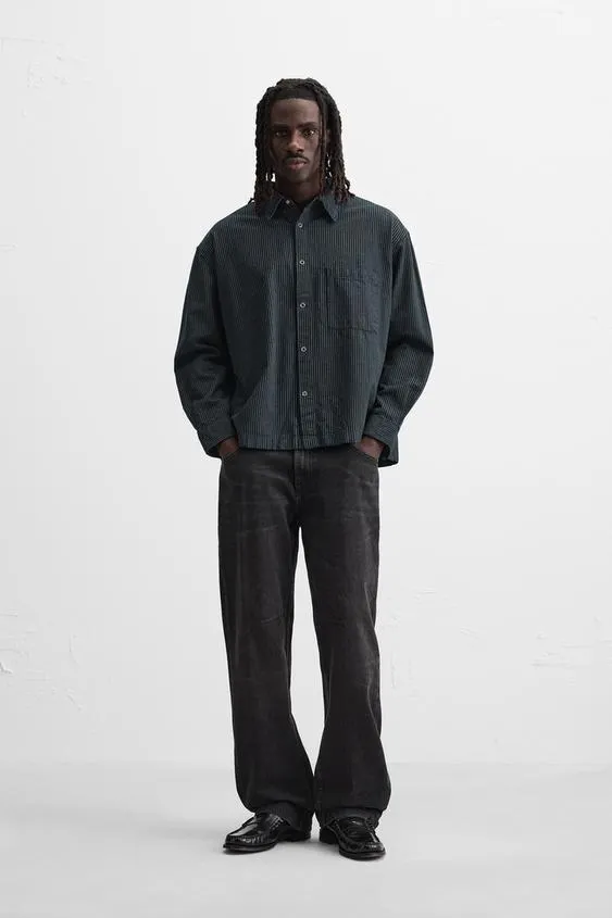 CAMISA MEZCLILLA RAYAS