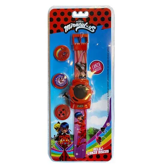 Switch Reloj Digital Lanza Discos De Ladybug Rojo MRLD01