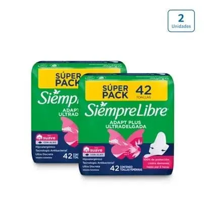 Toallas Stayfree Ultradelgada x 2 Paquetes x 42 unds c/u