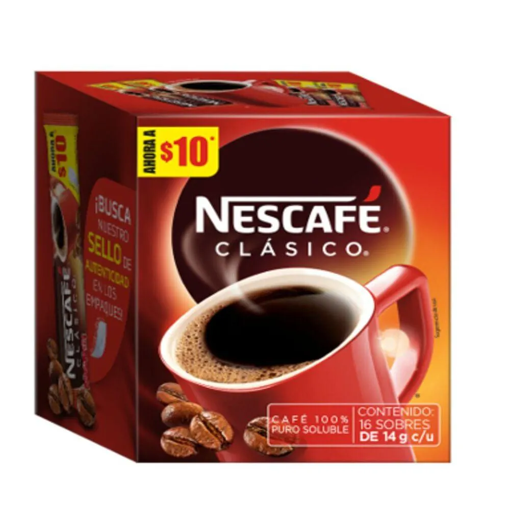 Café Soluble Clásico Nescafé 16/14 g