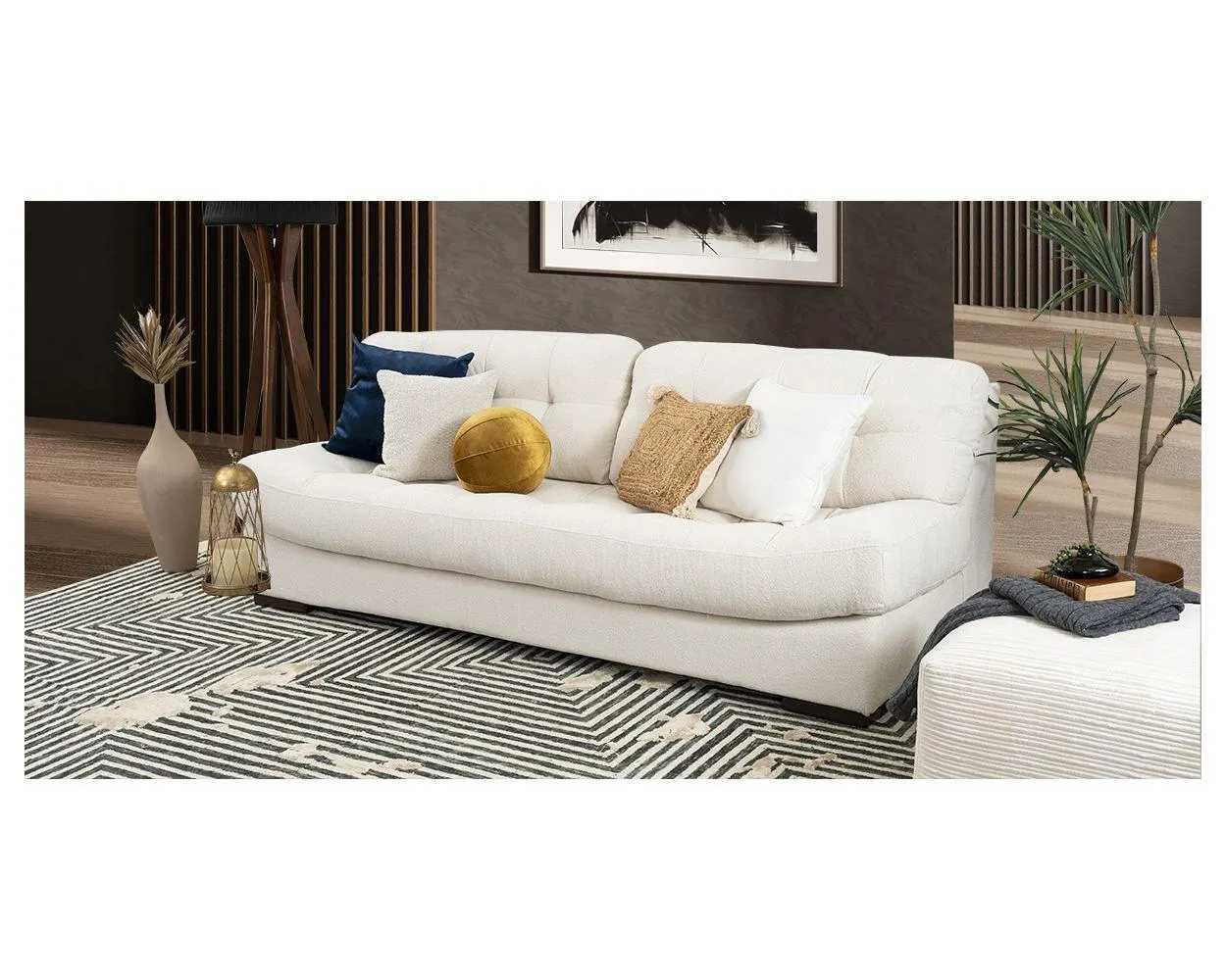 Sofá 3 Plazas Nube Blanco