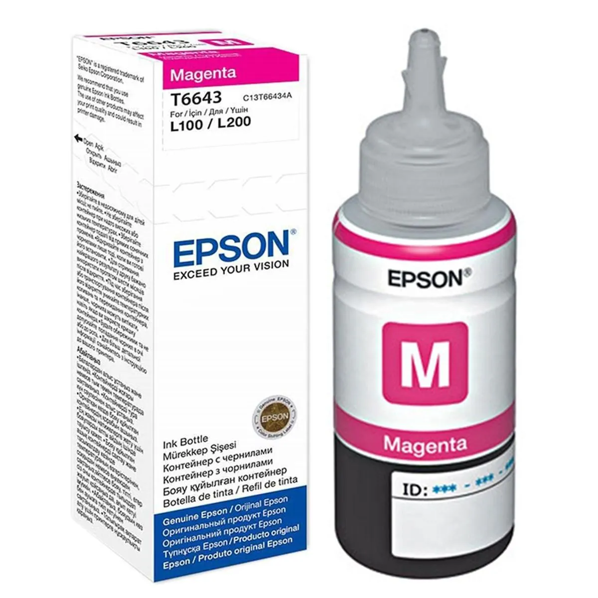Botella Tinta Epson T664320 P/L310/L380/L395/L575/ Magenta
