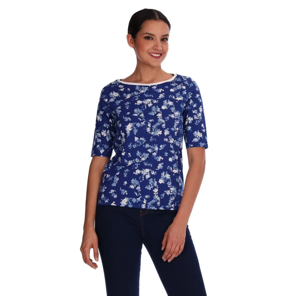 Playera Optima Mujer Con Estampado En Contraste
