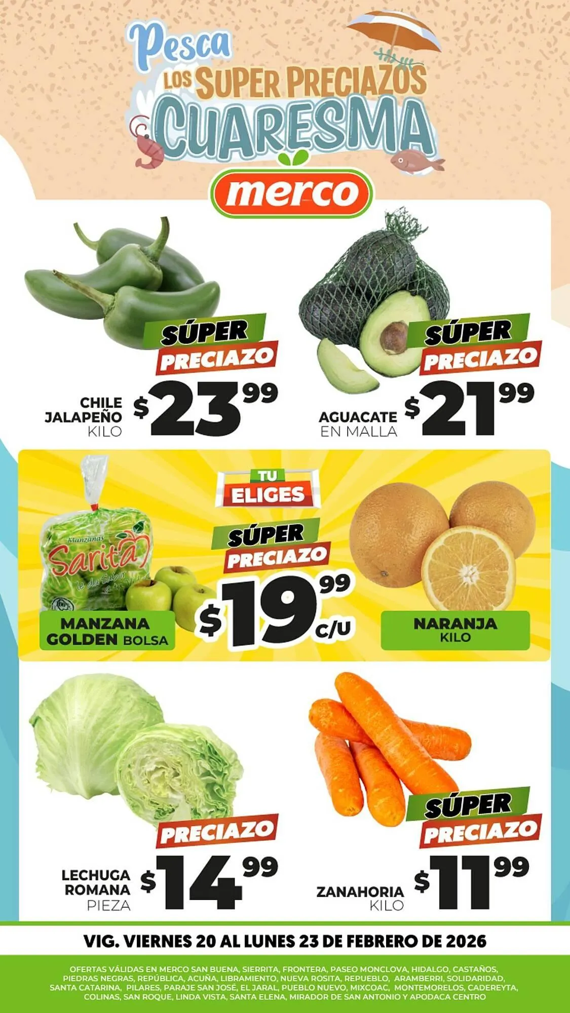 Catálogo de Folleto Merco 20 de febrero al 23 de febrero 2026 - Pagina 1